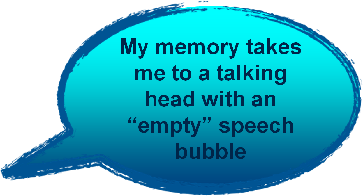 My Memory Takes Me To A Talking Head With An “empty” - Circle (1395x697), Png Download