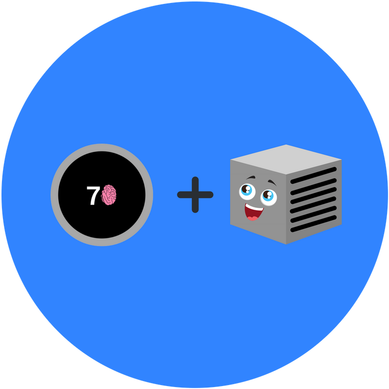Best Smart Thermostat For Heat Pumps - Circle (800x800), Png Download