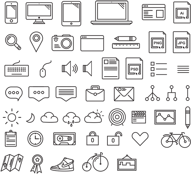 Banner Transparent Download Doodle Vector Stationery - Icone Biglietti Da Visita (650x590), Png Download