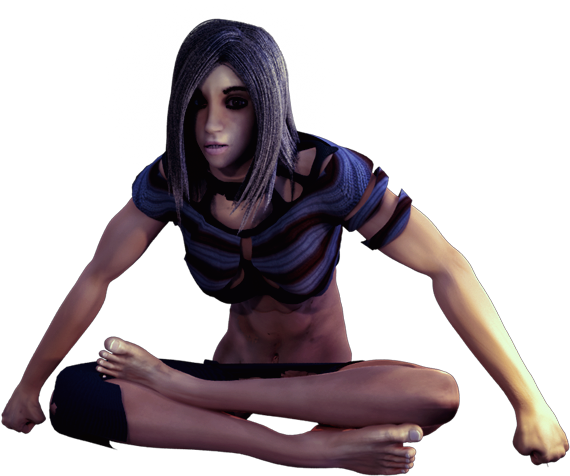 Character Bio - Sitting (735x600), Png Download