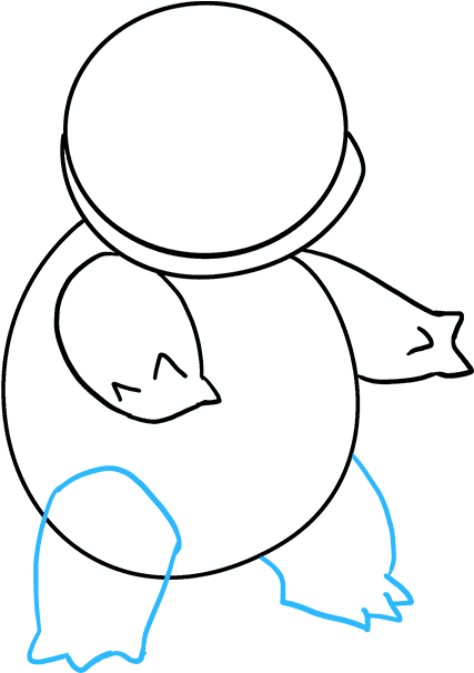 How To Draw Squirtle - Squirtle Drawing Guide Outline (680x678), Png Download