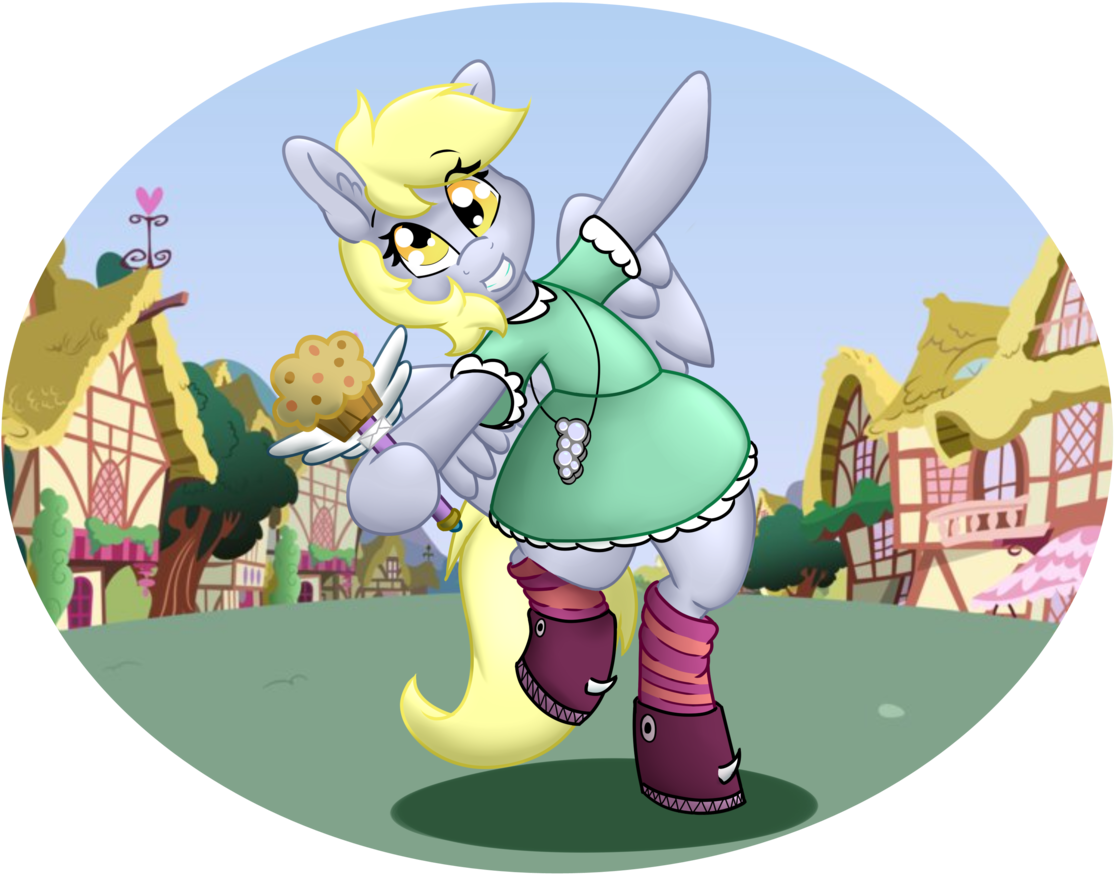 Tatemil, Clothes, Crossover, Derpy Hooves, Dress, Food, - Little Pony Friendship Is Magic (1280x905), Png Download