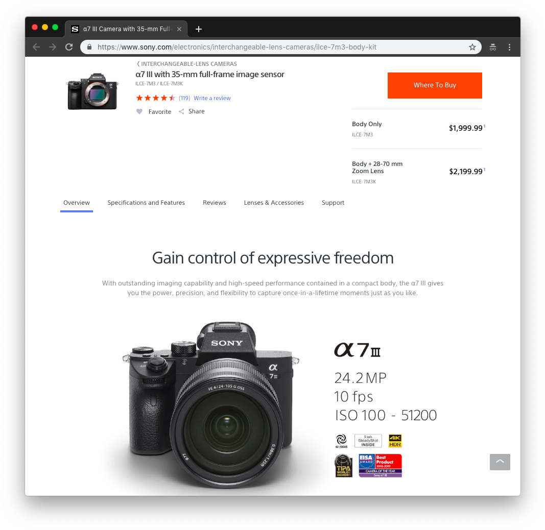 Https - //www - Sony - Lens Cameras /ilce 7m3 Body - Sony A7r Iii ราคา (1082x1051), Png Download