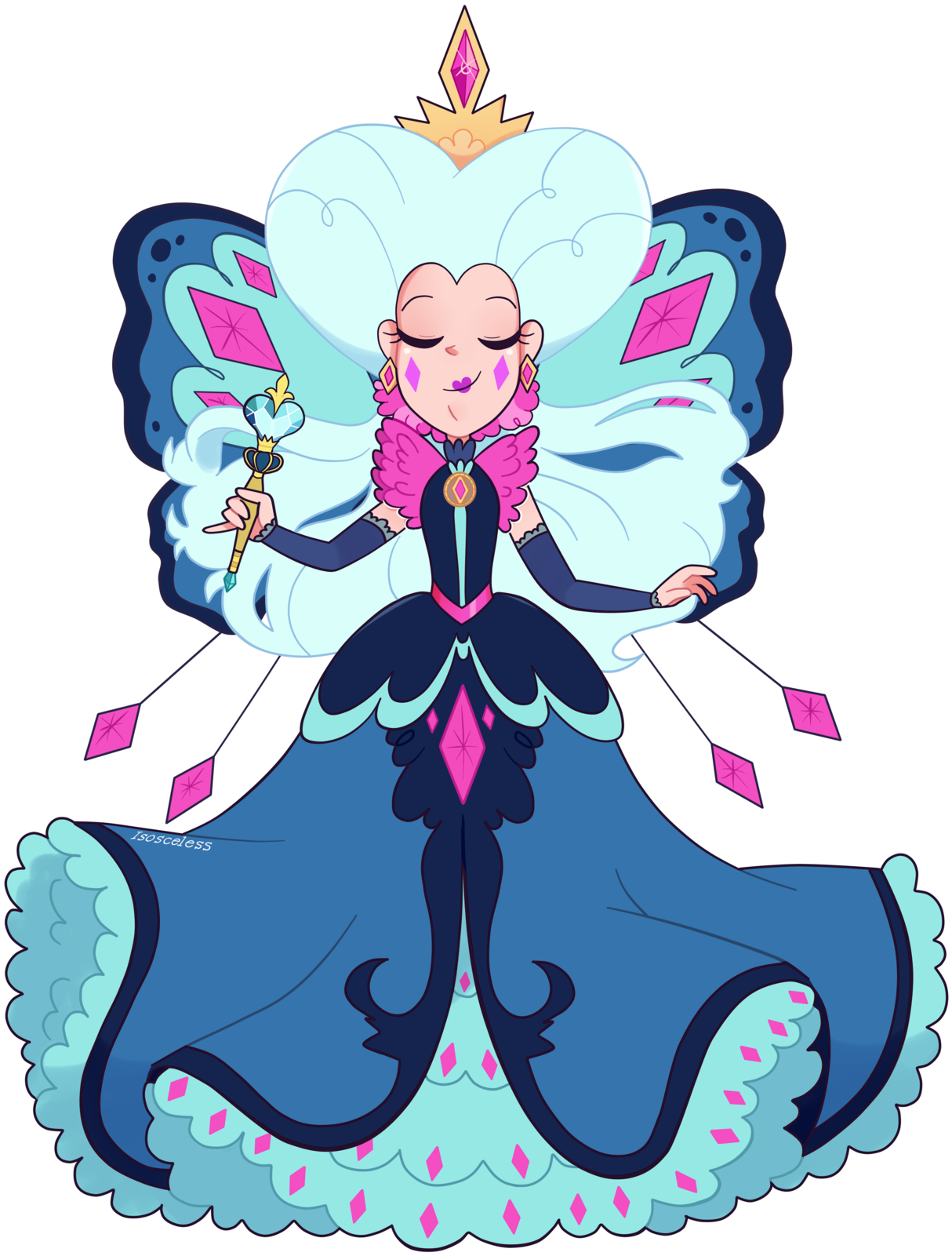 Queens Of Mewni Moon Butterfly Star Vs The Forces Of - Eclipsa X Globgor (1280x1745), Png Download