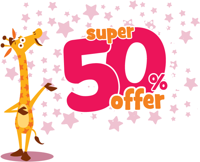 Get Upto 50%* Off On Geoffrey's Favourite Toys At All - Giraffe (704x640), Png Download