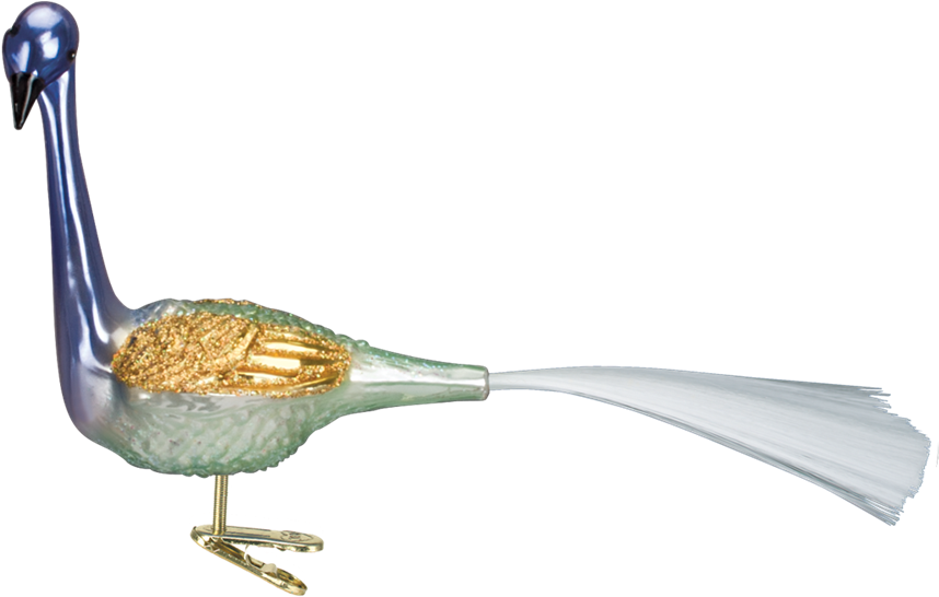 Old World Christmas Winter Wonderland Peacock Glass - Peafowl (1000x1000), Png Download