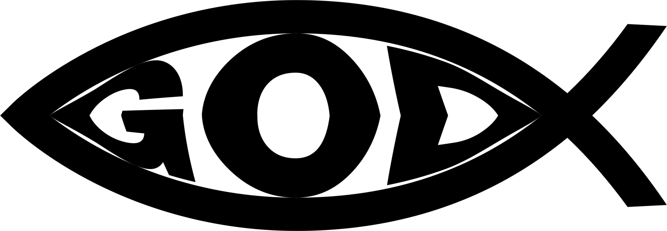 Religion God Ichthys Fish Computer Icons - God Fish (978x340), Png Download
