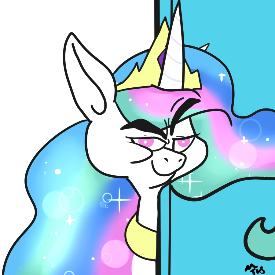 Mt, Princess Celestia, Safe, Simple Background, Solo, - Cartoon (900x900), Png Download