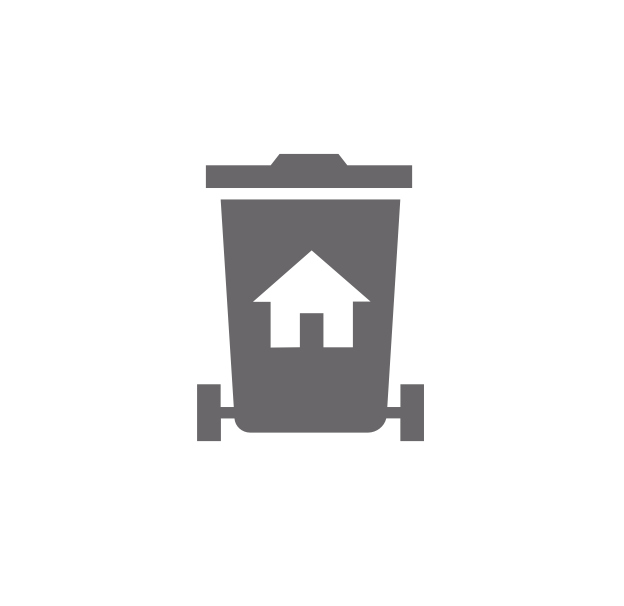 Wheelie Bin General Waste (624x606), Png Download