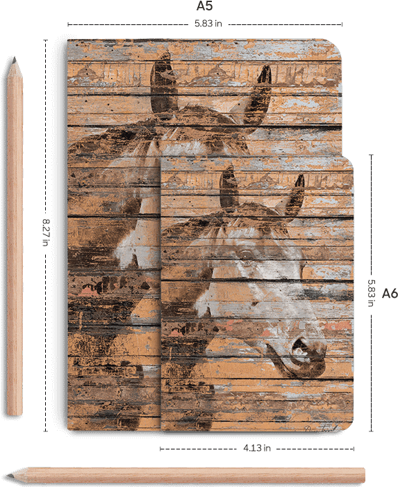 Dailyobjects Horse Face A5 Notebook Plain Buy Online - Plank (600x700), Png Download