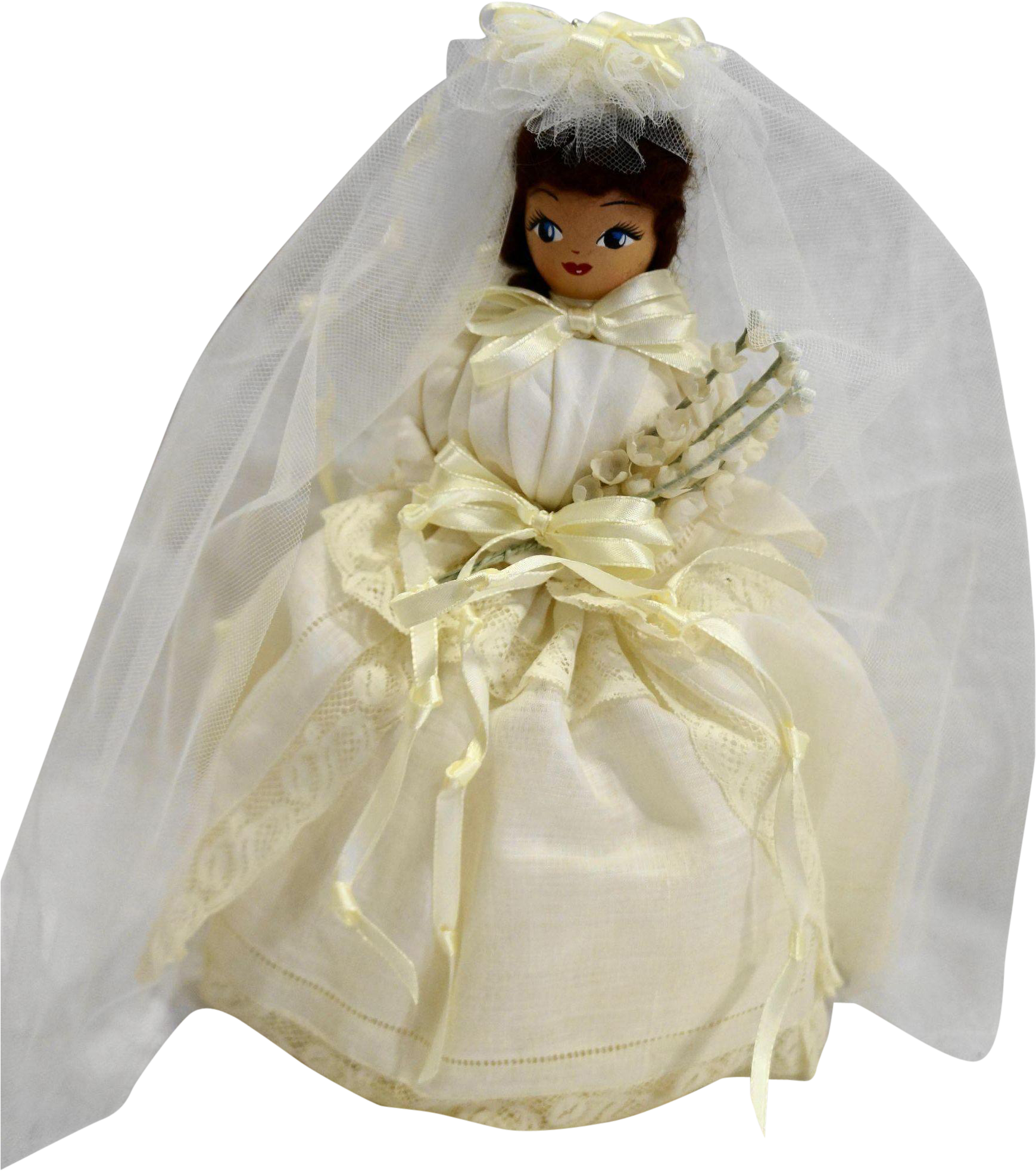 Neiman Marcus Handkerchief Bride Doll Brunette Vintage - Barbie (1966x1966), Png Download