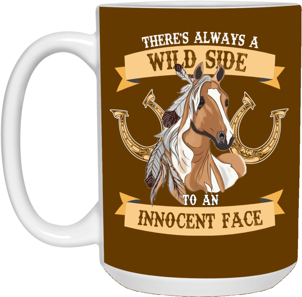 There's Always A Wild Side To An Innocent Face Horse - Beer Stein (1155x1155), Png Download