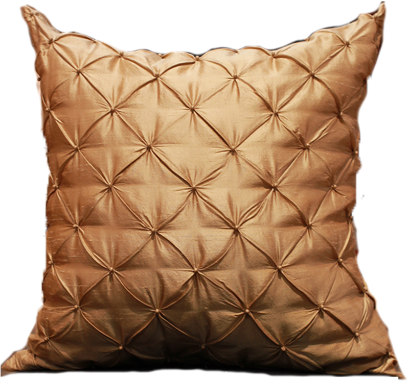 Taffeta Antique Gold - Gold Pillow Png (1000x1000), Png Download