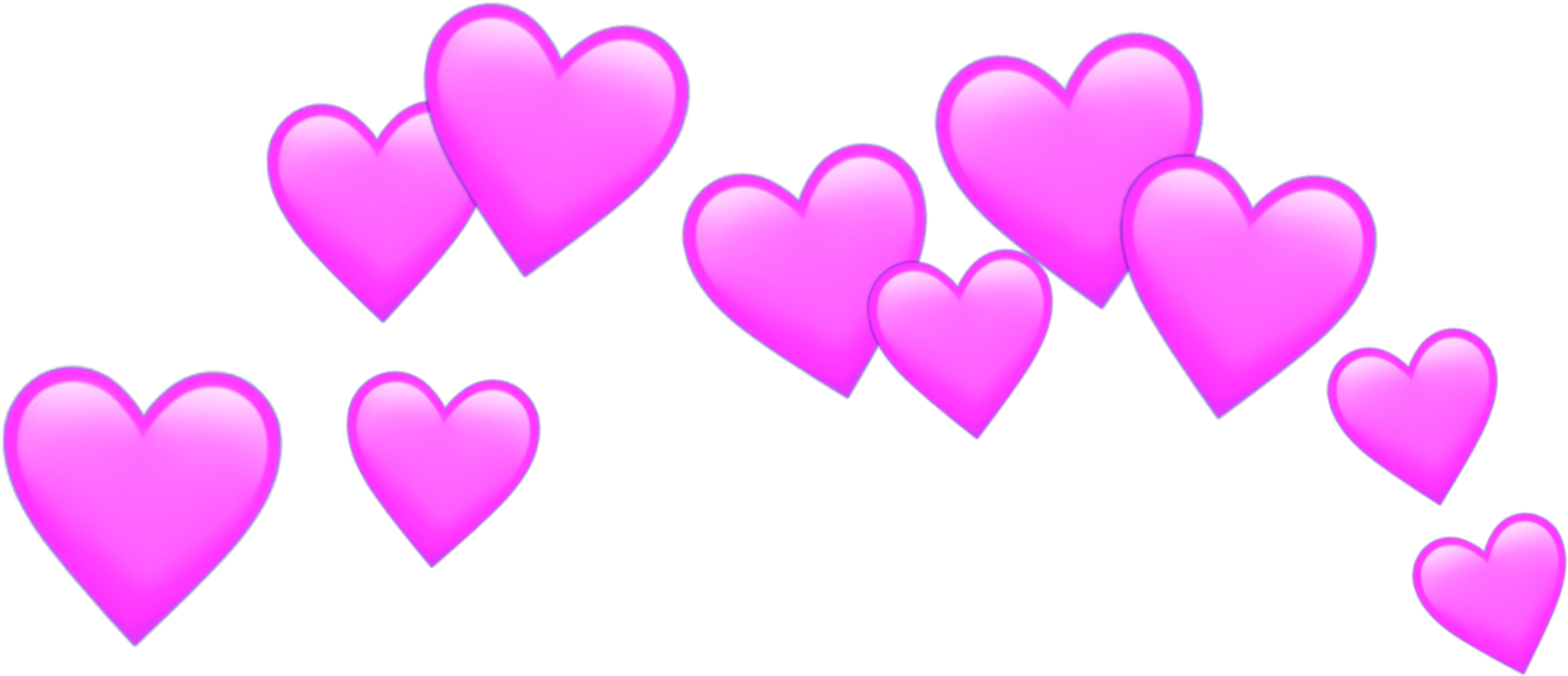Heart Hearts Crown Tumblr Overlay Pink Png Www Heart - Heart (2289x2289), Png Download