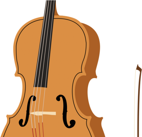 Violin Clipart Violin Bow - Cello Cartoon (640x480), Png Download