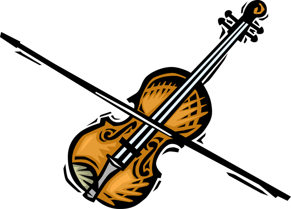 Vector Illustration Of Violin Or Fiddle Stringed Musical - Danse Macabre Story (973x700), Png Download