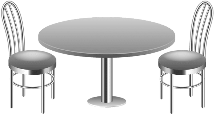 Free Png Download Table With Chairs Transparent Clipart - Table And Chairs Transparent (850x454), Png Download