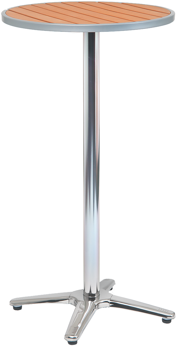 At Bar Height, This Round, Outdoor Aluminum Table Is - Outdoor Table (808x1280), Png Download