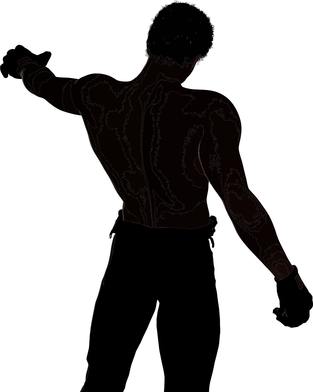 Fitness Silhouette Png - Sexy Man Silhouette Png (1024x1280), Png Download