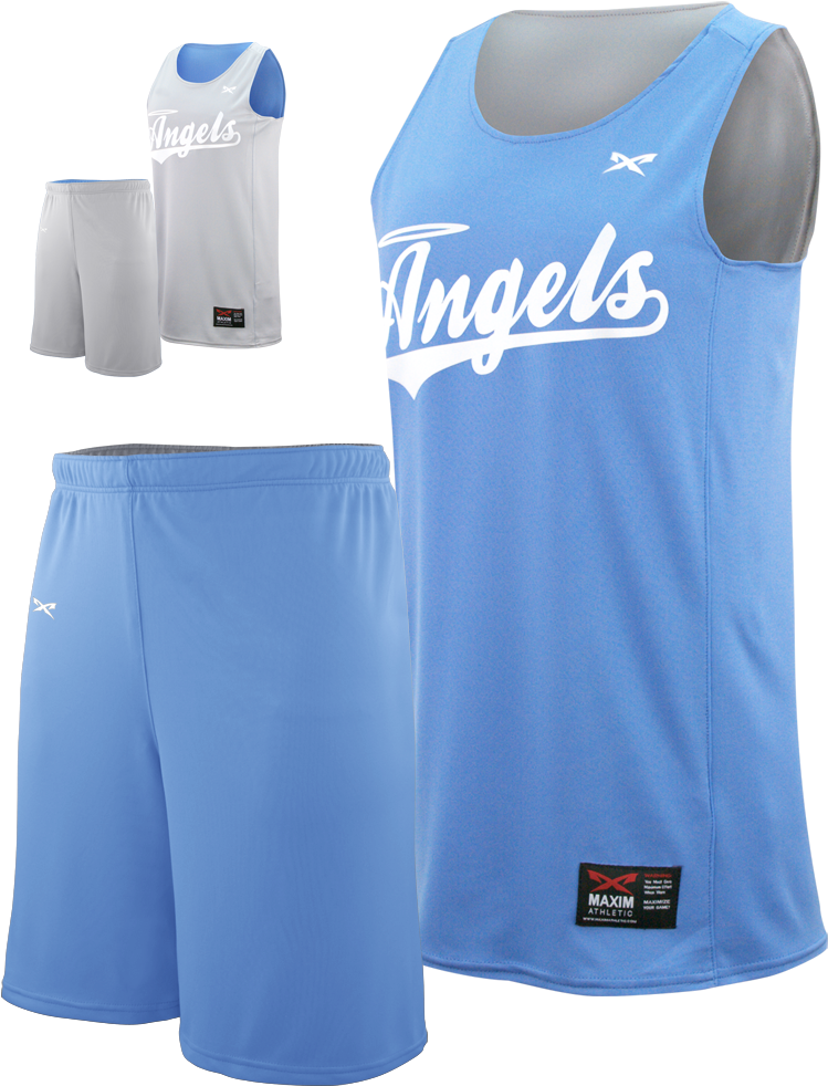 Rebound Reversible Youth Basketball Set - Basketball Team Jersey Reversible (840x1000), Png Download