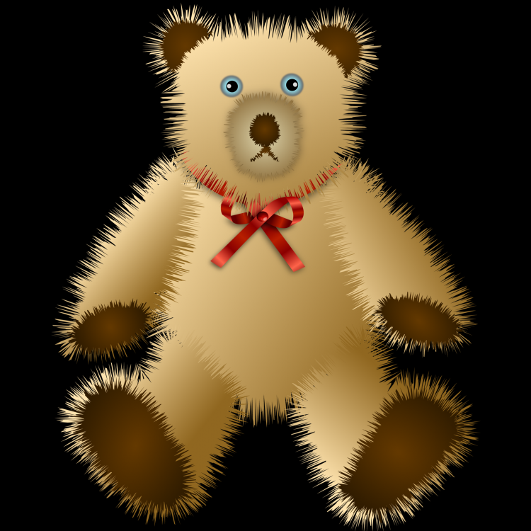 Shaggy Teddy Bear Free Vector - Teddy Bear (750x750), Png Download