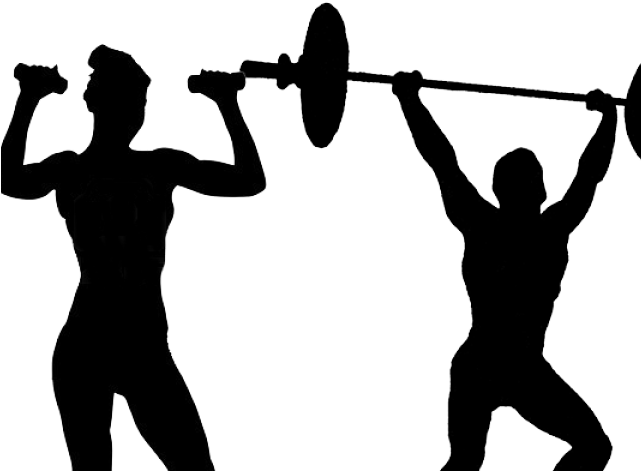Fitness Clipart Silhouette - Woman Flexing Muscles Silhouette (640x480), Png Download