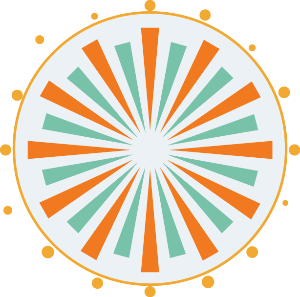 Orange Green Wheel Abstract Logo - Tychonic System (614x608), Png Download