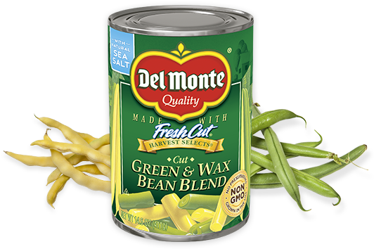 Cut Green & Wax Beans - French Style Green Beans Del Monte (1050x353), Png Download