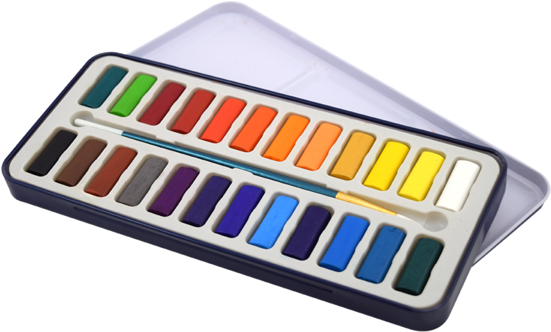 Estuche Metálico De Acuarela No - Acuarelas Atl 24 Pastillas (1024x683), Png Download