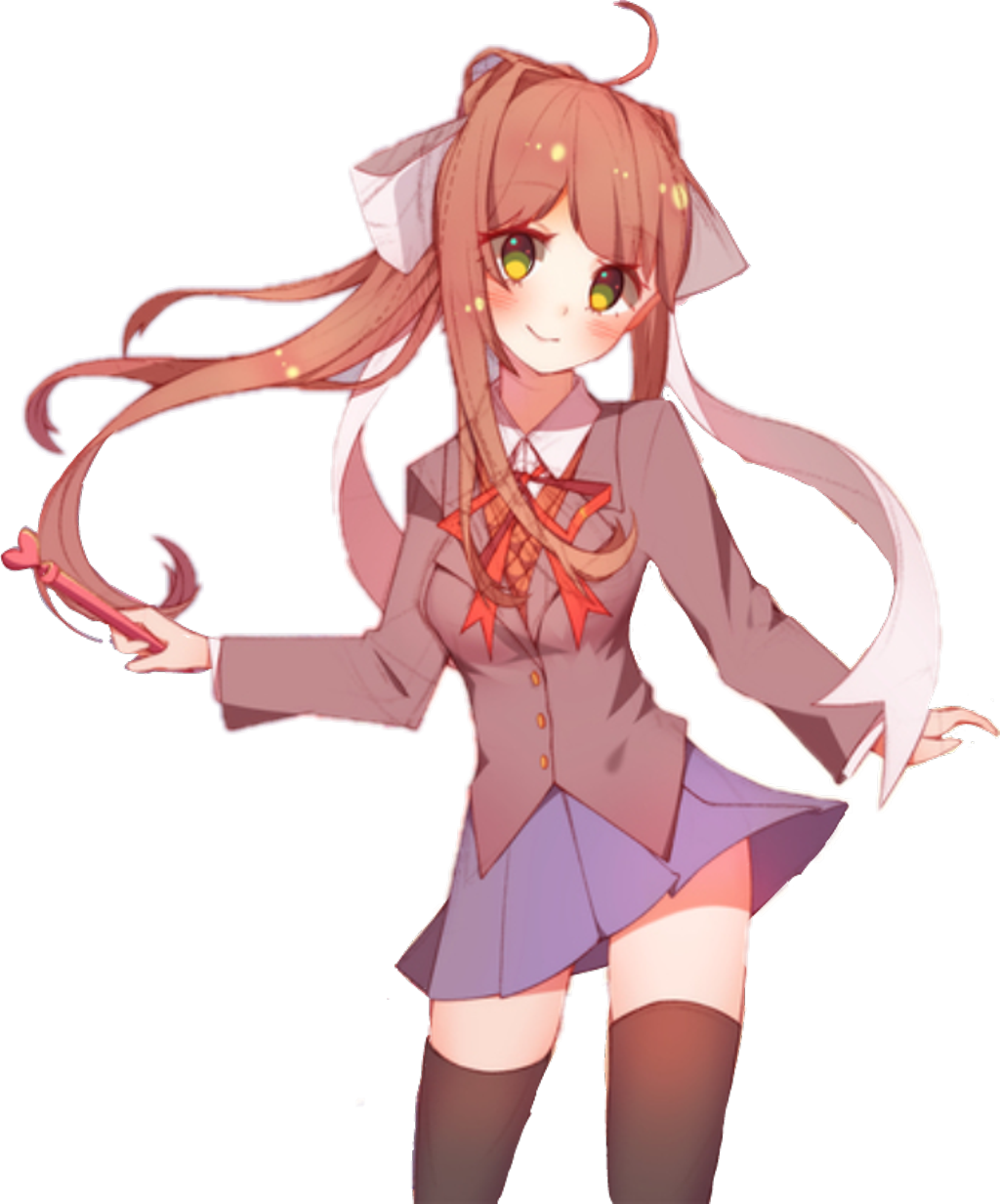 Monika Моника Ddlc Ддлк Dokidokiliteratureclub Докидоки - Арт Monika Ddlc (1024x1233), Png Download