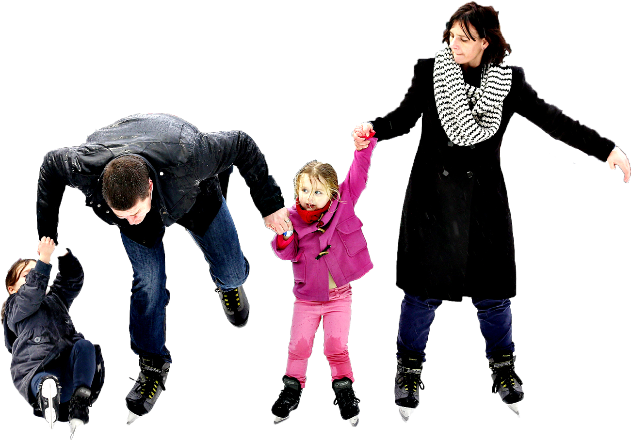 Amateur Girl - Ice Skating People Png (1600x1007), Png Download