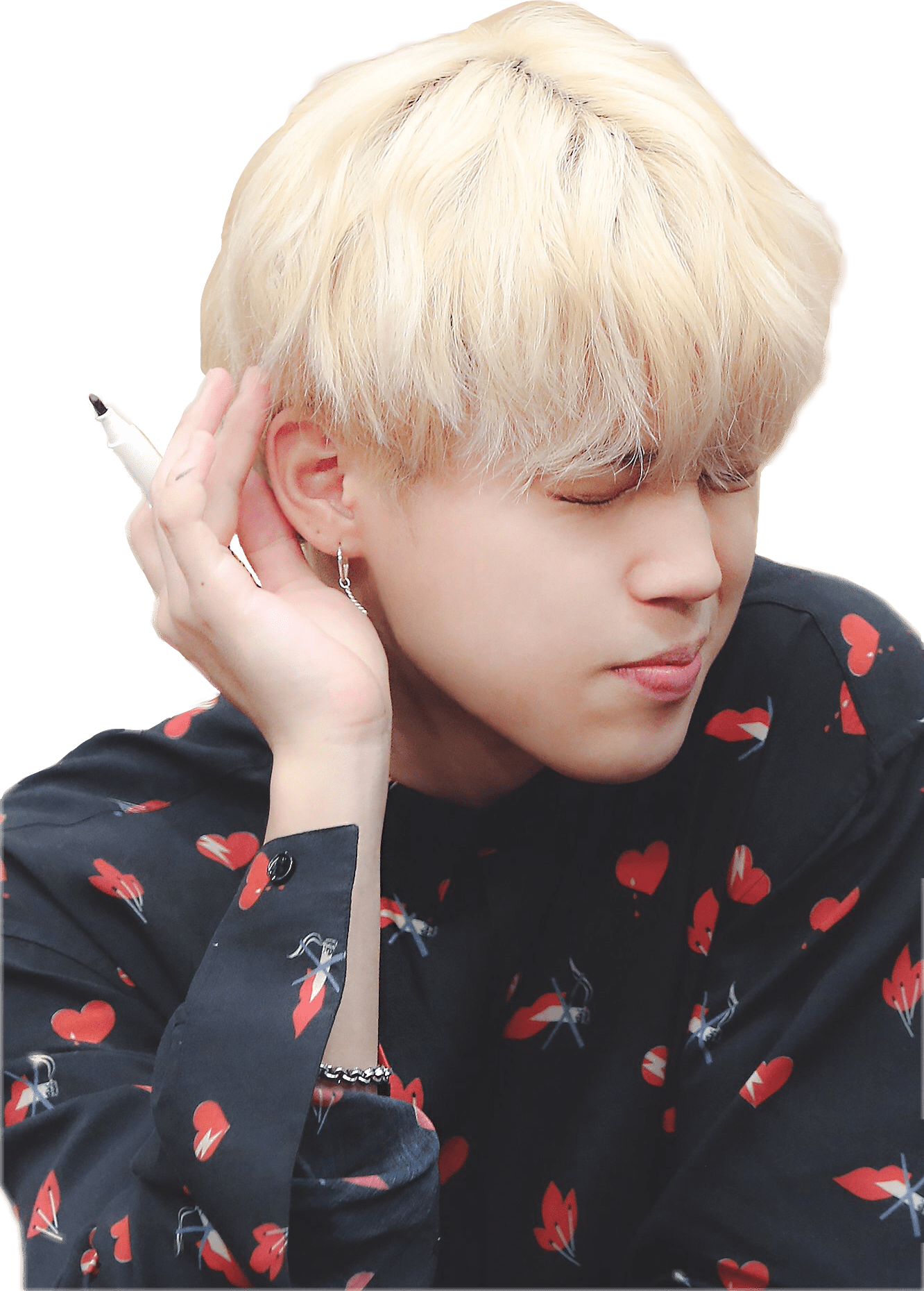 Poke Cheeks Bts Jimin Btsjimin Parkjimin - Jimin Fansign Love Yourself (1332x1860), Png Download