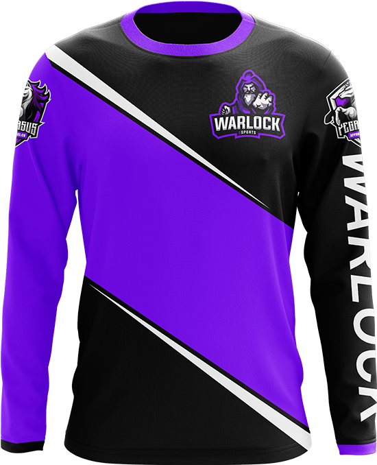 Warlock Long Sleeve Jersey - Long-sleeved T-shirt (900x900), Png Download