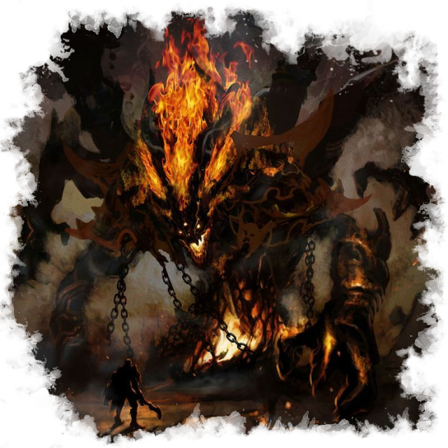 Warlock Patron - Cinder - Balrog Fan Art (640x640), Png Download