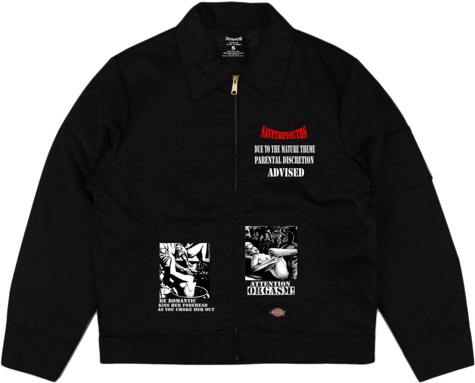 Adults Only X Dickies® Black Jacket - Mens Designer Hoodie (1000x1000), Png Download