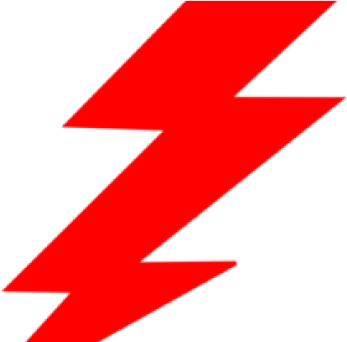 Lightning Clipart Vector - Red Lightning Bolt Cartoon (640x480), Png Download