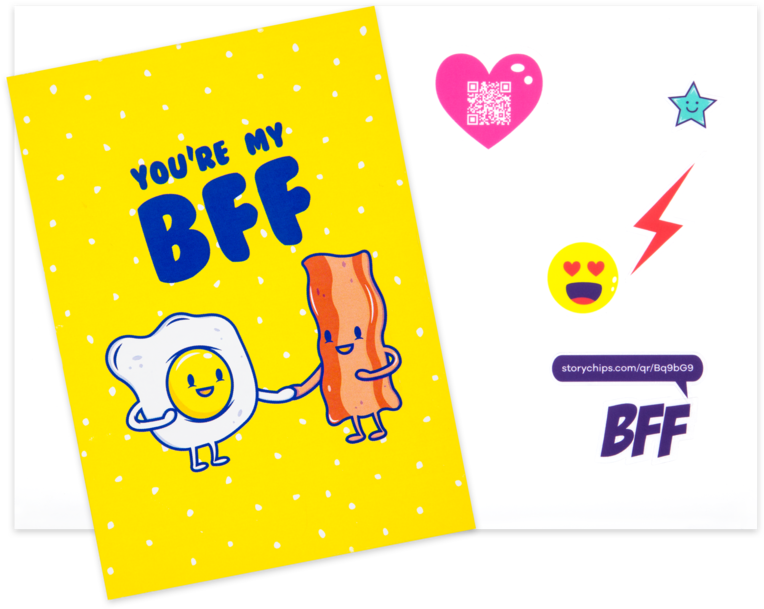 Bacon And Eggs Card - Heart (800x800), Png Download