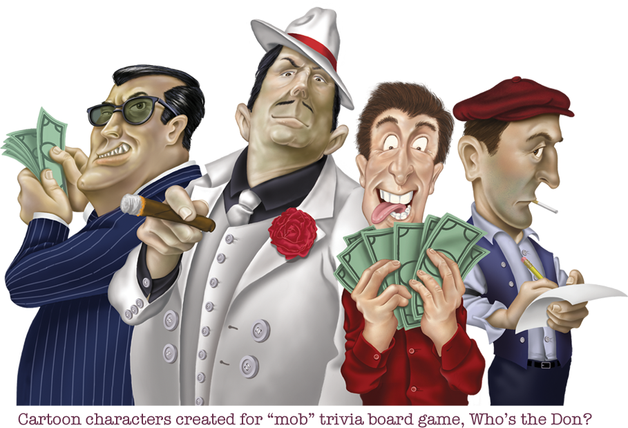 Mobsters Cartoon - Mafia Cartoon (909x619), Png Download