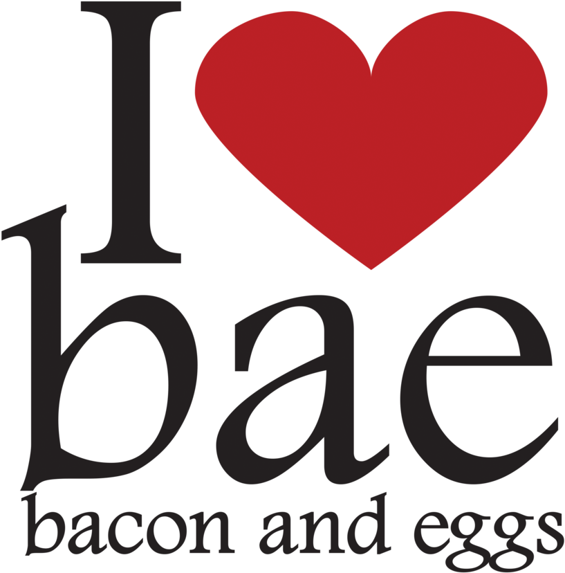 I Heart Bacon And Eggs - Heart (954x1024), Png Download