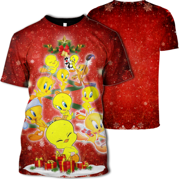 3d Tweety Bird Christmas Tshirt - Sweatshirt (600x600), Png Download