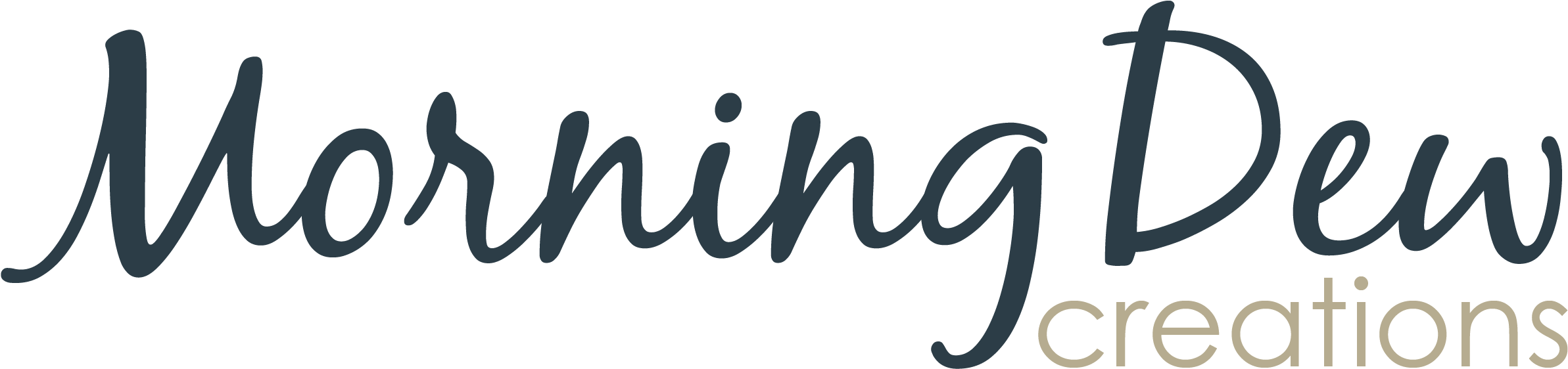 Morning Dew Creations - Calligraphy (2392x598), Png Download