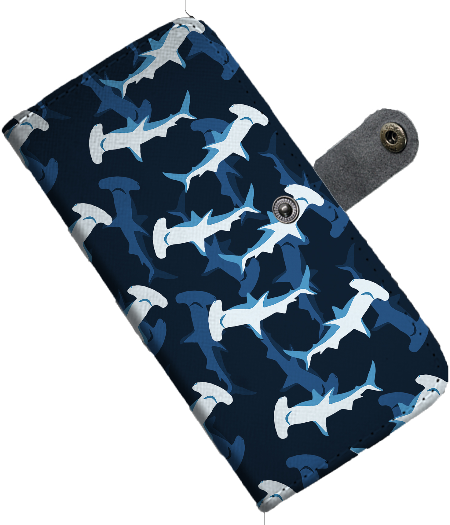 Blue Hammerhead Shark Phone Wallet Case - Killer Whale (2583x1717), Png Download