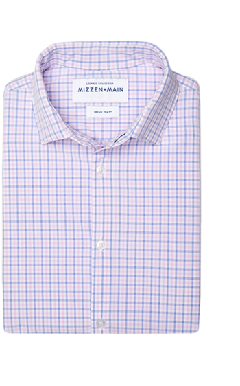 Mizzen Main Seaside Blue Pink Tattersall Shirt - Plaid (620x620), Png Download