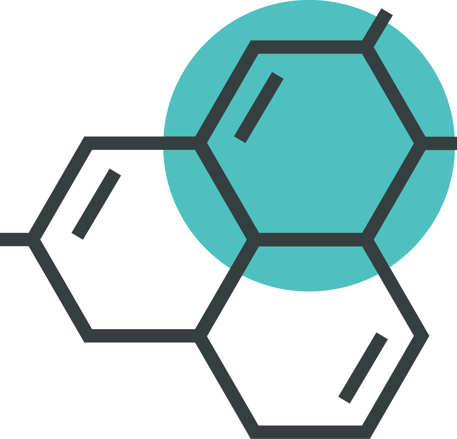 Icon Science Molecules - Natures Perfect Cbd (1600x1538), Png Download