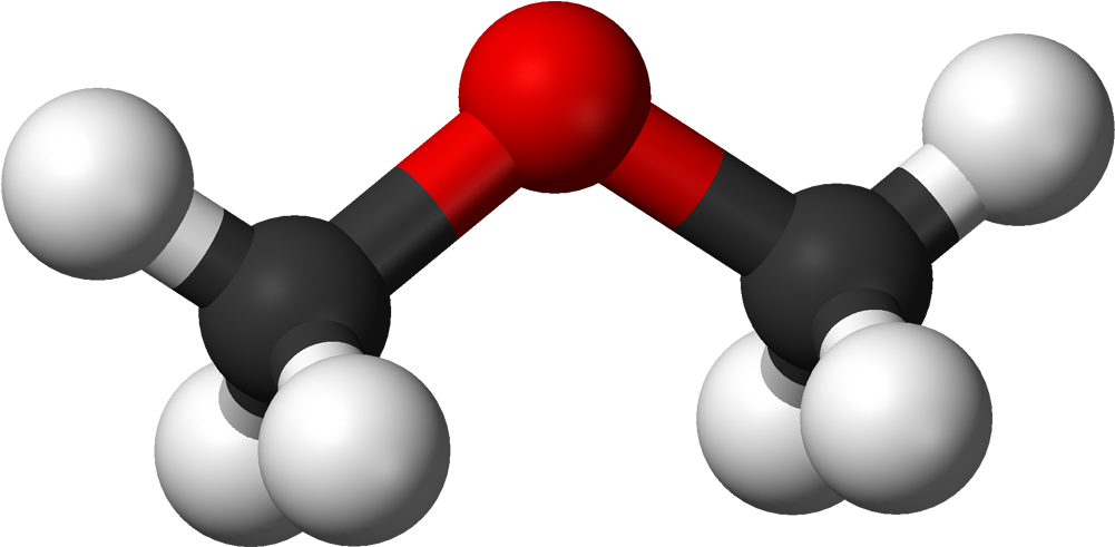 Molecules Clipart Physical Property - Dimethyl Ether (1100x590), Png Download