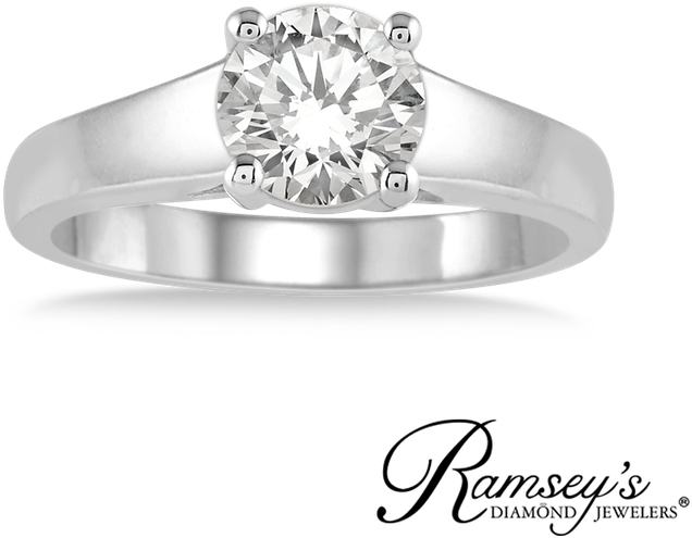 1ct Ramsey's 81 Round Diamond Solitaire Engagement - Pre-engagement Ring (800x800), Png Download