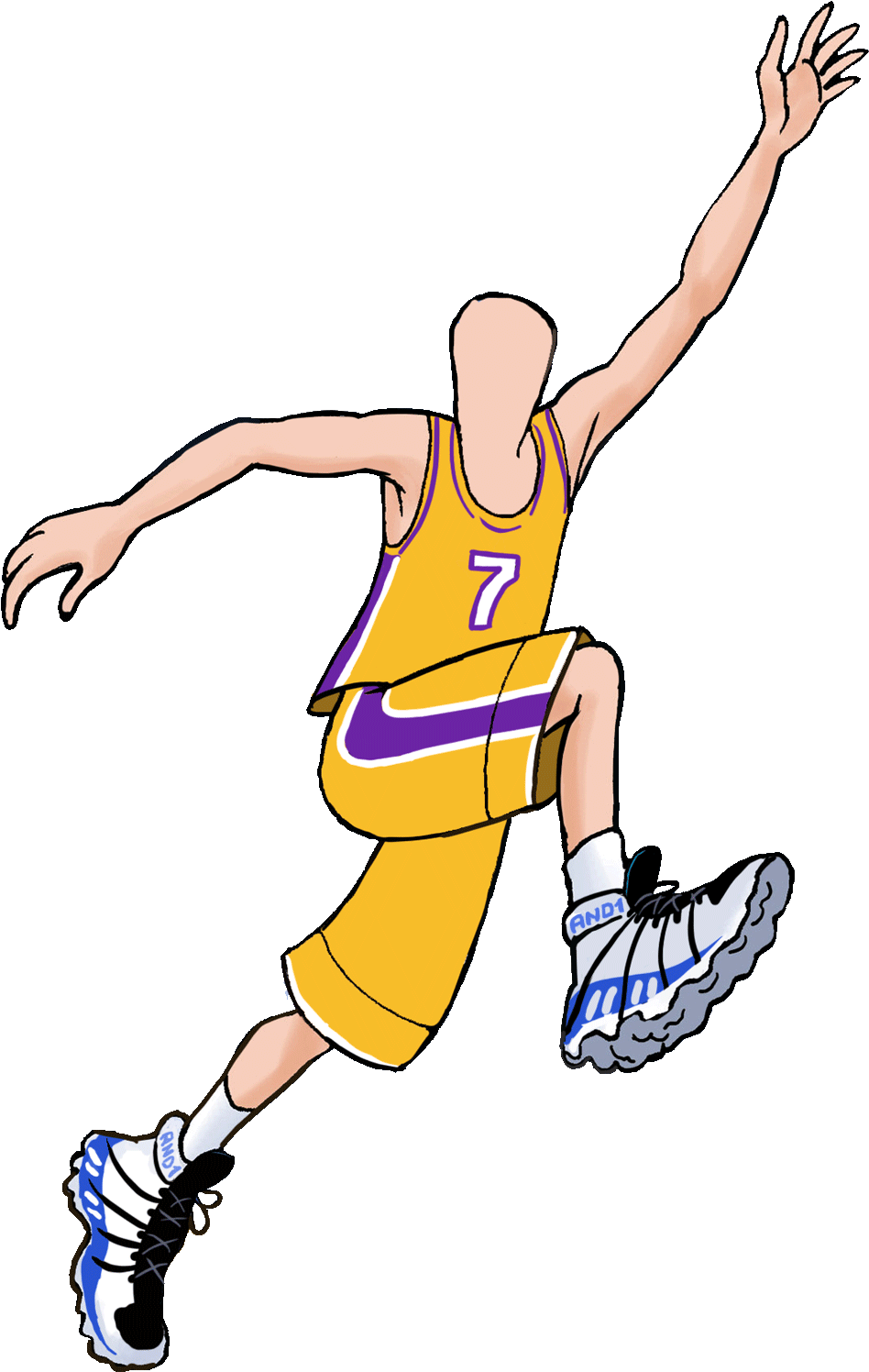 Order A Caricature From Photo Online By Wish2be - Basketball Block Cartoon (1000x1531), Png Download
