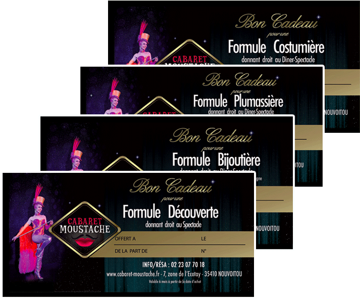 Ils Vous Seront Adressés Par Voie Postale - Bon Cadeau Cabaret Moustache (929x763), Png Download