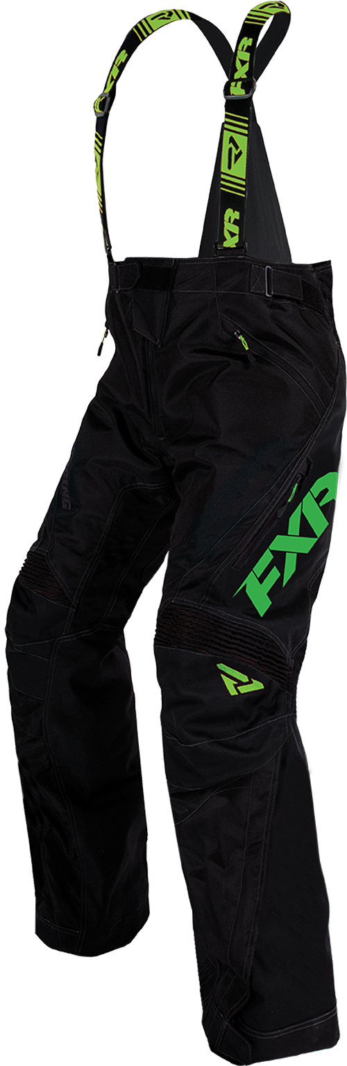 X System Fxr Snowmobile Pant Mens Black Lime - Mens Black And Red Snow Pants (500x1535), Png Download