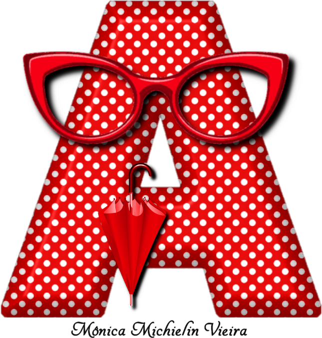 Alfabeto Vermelho Com Óculos E Guarda-chuva Png - Gold Triangle Transparent Background (900x900), Png Download